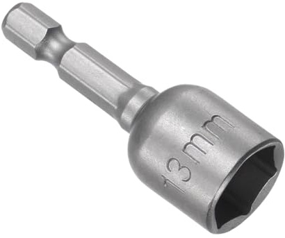 CoCud Schnellwechsel-Mutternschrauber-Bit, 13mm metrisch, 48mm Länge, 1/4 Schaft, CR-V magnetischer gerader Schaft-Setter-Bohrer-Bits - (Anwendungen: für Auto-Reparatur)