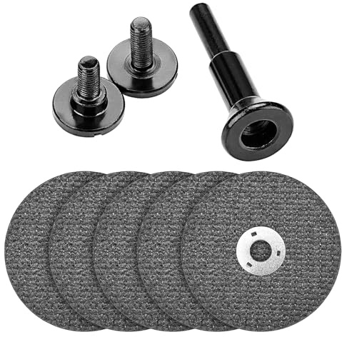 Junchamp 5 Pack 3 Inch Cut Off Wheels with 1/4 Mandrel for Die Grinder