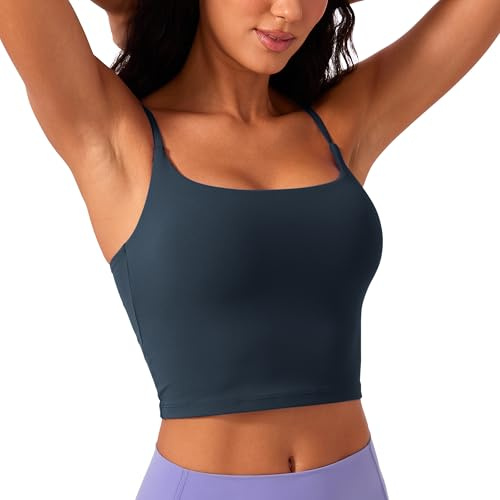 CRZ YOGA Butterlift Rundringad Crop Top Sann marin M