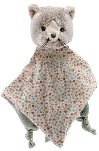 Sterntaler Schmusetuch M Katze Lilly - Baby Kuscheltuch aus Flausch - Baby und Kinder Schnuffeltuch gefüllt mit weicher Polyesterwatte - Kuscheltier für zu Hause & Unterwegs, Ecru