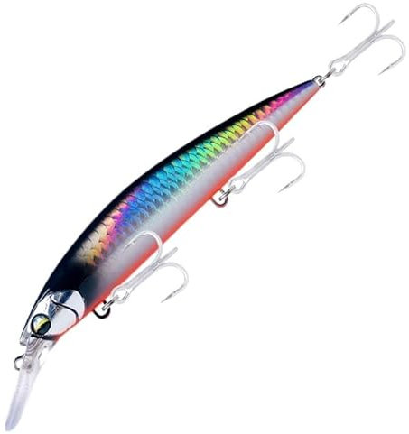 Angelköder im Meer, schweres Gewicht, 110 mm und 40 g, maximal 90 m, sehr langer Wurf, für Hunde, Kunstköder (schwarz)
