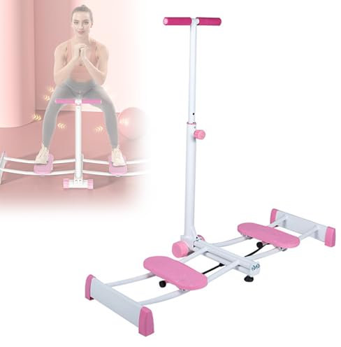 Beintrainingsgerät, höhenverstellbar, faltbares Ski-Übungsgerät zur Stärkung der Beckenmuskulatur und Straffung des Gesäßes zu Hause - 150 kg Tragkraft