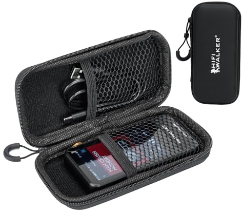 MP3- & MP4-Player-Hülle für HIFI WALKER H20 Pro/iPod Nano Musik-Player und andere Musik-Player mit Bluetooth, geeignet für Earbuds, USB-Kabel, Speicherkarte