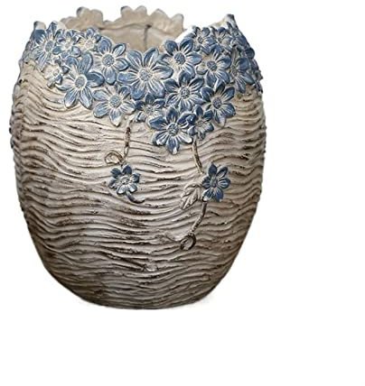Vasi da fiori decorativi creativi retrò per giardino, patio, balcone, piccoli contenitori per piante da esterno con fori di drenaggio, vasi da fiori alti per giardinaggio piantare.