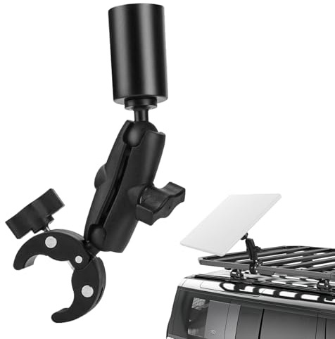 WingFly Starlink - Mini supporto regolabile per scale camper, guardrail e altro ancora, Starlink, mini accessori, universale, angolo regolabile nero