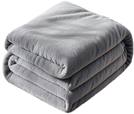 STGAO Kuscheldecke Flauschig Decke Fleecedecke 70 x 120 cm Hochwertig,Waschbar,Viele Farben Flanell Wohndecke Unterstützen Sie Die Anpassung für Bett Sofa Schlafzimmer Büro, Hellgrau