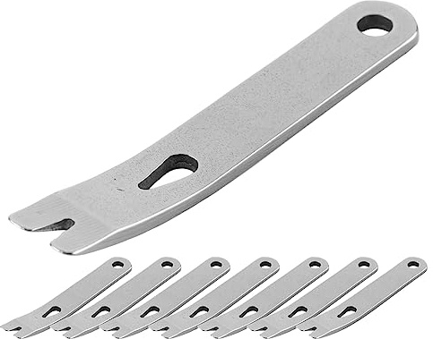 Reinscer 8 Pieces Mini Pry Bar Stainless Steel Flat Bar Multifunction Small Pry Bar Mini Crowbar Survival Opener Tool Set
