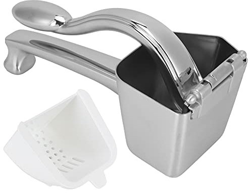 LOCADENCE Lemon Squeezer, Stainless Steel Heavy Duty Manual Juicer with Drain Basket, Large Capacity Handheld Lime Orange Juice Extractor, Kitchen Gadgets