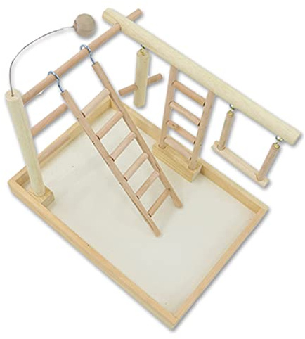 Lovebird Papageienkäfig Sitzstange Ständer Brücke Schaukel Klettern Holz Trainingsleiter Spielzeug für Vogel Funfair Vogelschaukeln für Sittiche