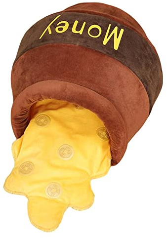 Honey Pot Pet Cat Bed Soft Cave Nest Sleep Bed Kennel with Mat Money pot