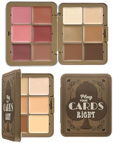 Palette correcteur et fard à joues crème – Palette de maquillage multi-ombres, kit de contour du visage crémeux, fard à t cosmétique professionnel | Compact et adapté aux voyages, finition pigment