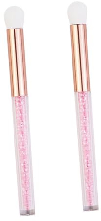 iplusmile 2pièces Pinceau Maquillage Rose Pratique Pour Fard à Paupières Et Nettoyage Pores Nez Outil Cosmétique Féminin Léger Et Facile à Transporter