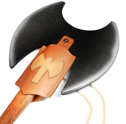 Hache à onglets et pendentif | 55 cm | Bois | Viking