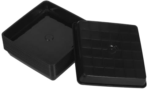 TOYANDONA Untersetzer Blumentopf 12 Stück Eckig 12cm aus Leichtem Kunststoff mit Schutz vor Verschmutzung für Topfpflanzen