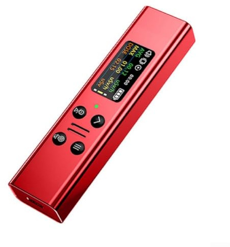 Advokingtap Rilevatore di radiazioni nucleari con tubo contatore GEIGER Muller, display TFT, allarmi a vibrazione con luce sonora, batteria al litio ricaricabile, grigio (grigio)