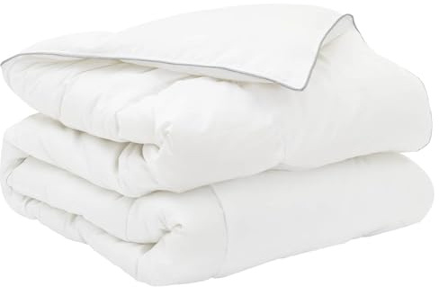 vidaXL Piumino Letto Estivo Bianco 155 x 220 cm Fibra di bambù, Biancheria modernissima per l'estate, coperta leggera, piumone, confortevole, cotone minimale, coperte in bambù