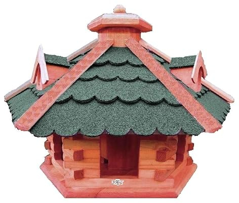 XXL großes Vogelhaus/Nistkasten,Vogelhäuser : Ergänzung zum Nistkasten, für Vögel Amsel Amseln Meise Meisen Star Stare Meisennistkasten Vogel,Vogelfutterhaus und Vogelvilla, Futterhaus, Futterhäuschen,große Größen auch mit Ständer und Silo, aus Holz große Vogelvilla Holz mit /ohne Ständer Vogel-Futterhaus GRÜN