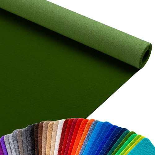 Primaflor Messeteppich Podium | Waldgrün | 100 x 200 cm | Flacher Eventteppich aus 100 % Polypropylen, CFL-S1, Precoat-Rücken, 2 mm hoch, für Messe und Event