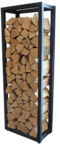 HARK Holzregal klein 50 x 140 x 28 cm mit Stellfüßen schwarz