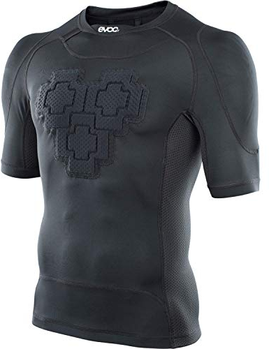 EVOC PROTECTOR SHIRT Schutzkleidung Protektorshirt für Action Sportarten (Größe: S, LITESHIELD PLUS-Rückenprotektor, Schulter- & Brustprotektoren, Trinkblasenfach, Mesh-Einsätze), Schwarz