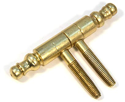 IHC Lot de 2 charnières classiques en laiton avec tête décorative à visser