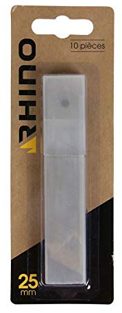 Rhino 60712 Set 25 mm, 10 Stück, Ersatzklinge, Breite 25 mm, kompatibel mit Cran Cutter 060512, NC