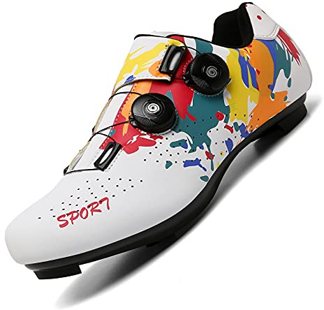 JUHUYP Fahrradschuhe Herren Damen Radschuhe Rennradschuhe MTB Schuhe Kompatibel mit SPD SPD-SL Radsportschuhe