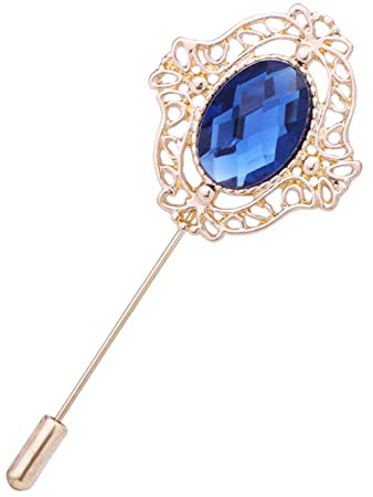 STANG Neue Vintage Hohlmuster Brosche Kristall Lange Nadel Anstecknadel und Broschen Mode Anzug Hemd Abzeichen für Herren Accessoires