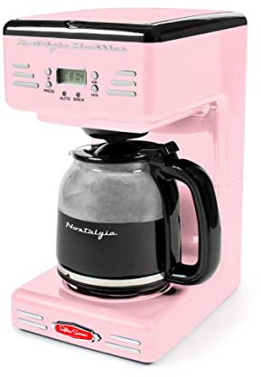 Nostalgia Retro 12-Cup Programmable Coffee Maker With LED Display, Automatic Shut-Off & Keep Warm, Pause-And-Serve Function, Includes Reusable Filter
