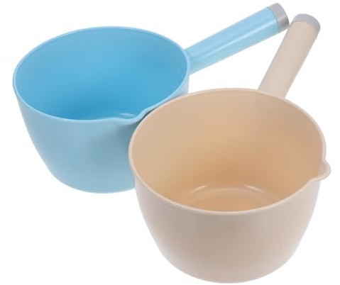Cabilock 2pcs Multi-functional Japanese Style Water Ladle Deepened Design Water Scoop for Home and Kitchen Material for Cooking and Gardening