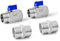 ERGAOBOY 2 piezas 1/2 Hembra x 1/2 Macho BSP Válvula de Bola de Acero Inoxidable 304 con 2 piezas 1/2 SUS 304 Conector Hexagonal Macho