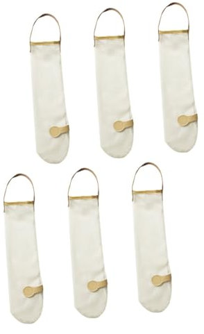GOOHOCHY Bolsas Colgantes De Malla Para Cebollas y Ajos, Tamaño Pequeño, Material Seguro y Ligero, Resistente Al Desgaste, Para Almacenamiento De Frutas y Verduras Cocina y Hogar, Pack De 6 Unidades