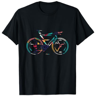 Fahrrad RENNRAD IN DEN Farben des REGENBOGENS T-Shirt