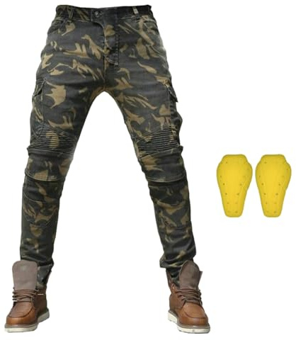 RCLONGEU Motorradhose Herren Damen mit Protektoren, Motorrad Jeans Klassisch Motorrad Hosen für Winter und Sommer Geeignet