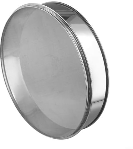 Tamiz de harina de acero inoxidable Tamiz redondo de malla de harina de 40 cm colador de harina de acero inoxidable resistente Tamiz de tamizado de mano colador de azúcar glaseado