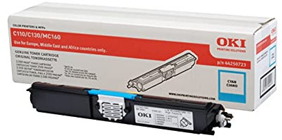 ECOPRO - Original Toner für OKI C110 130 MC160 - Cyan - 2.500 Seiten A4 - Code 44250723
