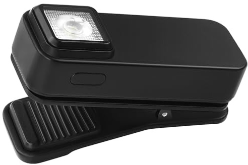 Adiwo LED Clip Lampe, Wiederaufladbare Mini-Taschenlampe, Lauflicht Klein Stirnlampe, IPX4 Wasserdicht mit Rotlicht Leuchteffekte für Joggen Campen Stirnlampen, Rettung
