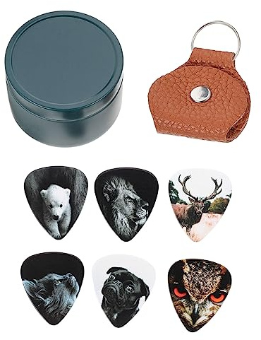 DRESSOOS 1satz Delicate Guitar Picks Mittelgroße Plektren Zelluloid Für Akustik Gitarre Langlebig Und Leicht Aufbewahrungsbox Und Tasche Für Musiker Und Gitarrenliebhaber