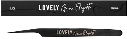 LOVELY Grace elegant ögonfranspincett för ögonfransförlängning rak med band – pincett i rostfritt stål för isolering och korrigering – perfekt för exakta individuella ögonfransar arbete med förbättrad