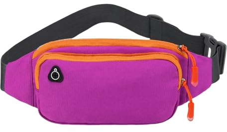 Gyios Bauchtasche Damen Bumbag Wasserfeste Bumbags Für Männer Mit Reißverschluss Taschen Taille Fanny Pack Daypack Reisen Im Freien Sport Freien-lila