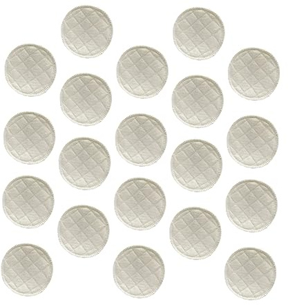 HEMOTON Coussinets D'allaitement Absorbants et Réutilisables en Coton 3 Couches Lavables 20 Pièces pour Allaitement et Baby Shower