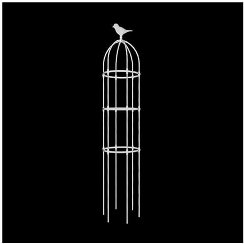 ZBJDX Soporte para Macetas De JardíN, Exterior E Interior, Enrejado MetáLico para Flores Y Plantas Trepadoras, Flores En Maceta, ClemáTides Y Rosales,Blanca