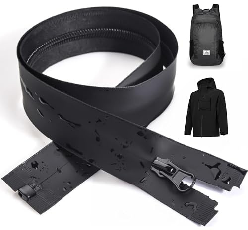OHYER reisverschluss reparaturset reißverschlüsse reißverschluss reisverschluss-zipper ersatz endlos reissverschluss mit zipper reissverschluss Für Jacken Wasserdicht (80cm-Schwarz-Öffnung)