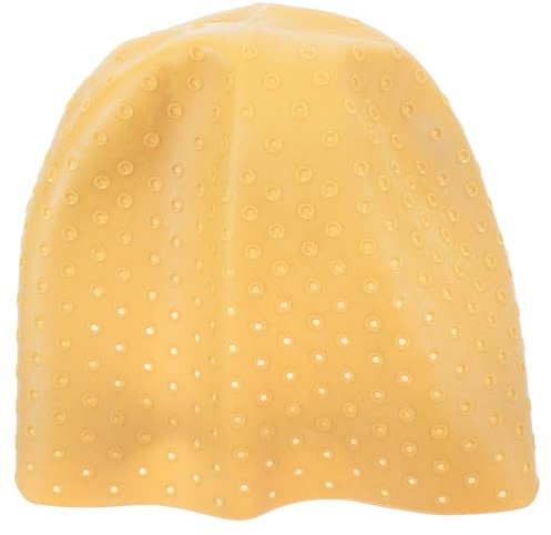 Cuffia per Mèches in Silicone Oro per Colorazione Chioma | Uso Salone e Casa, Struttura senza Cuciture, Vestibilità Confortevole, Accessorio con Gancio in Metallo