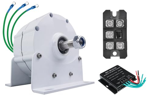 HUIZHITENGDA Generador de imán Permanente sin Engranajes de Baja Velocidad 16000W 48V-12V, con rectificador alternador AC trifásico Adecuado para aerogeneradores horizontales/Verticales (220V),12v