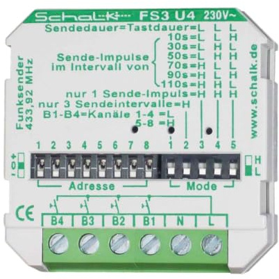 Schalk Funk-Sender UP 4-Kanal FS3 U4 (230V AC)