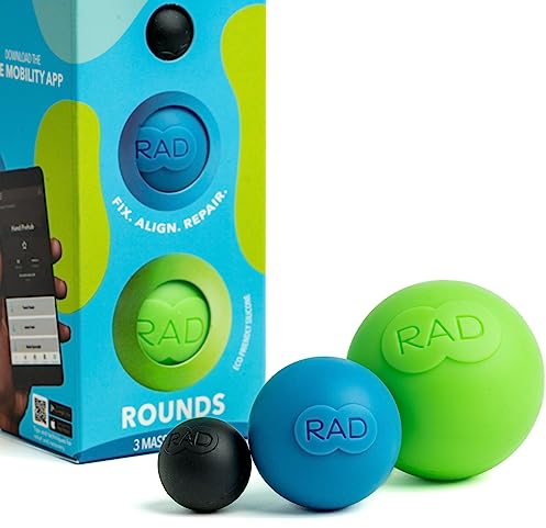 RAD Faszienball 3er-Set Massagebälle | Selbstmassage Lacrosse Ball Trigger punkt | 3 Verschiedene Dichten