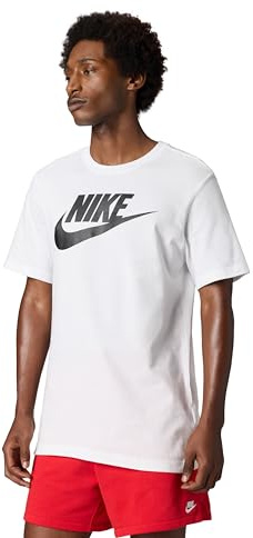 Nike Tee Icon Futura, Maglietta Uomo, bianco (White/Black), S