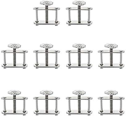 sourcing map Flow Control Tubing Clamps Adjustable Swivel Screw Compressor Hose Clamp for Lab 10Pcs