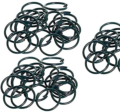 Sanmum 200 Stück Pflanzenringe Kunststoff Beschichtet Pflanzenstützclips Pflanzen Ringe Ringbinder zum Befestigen